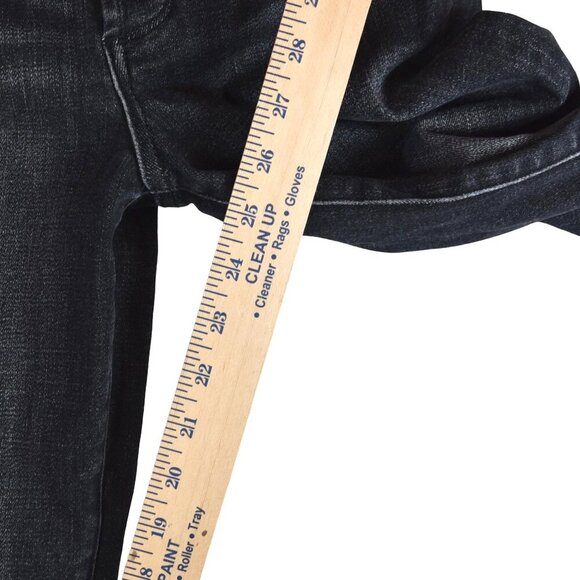 Evereve The Ever Straight Jeans Women’s 24 Black Raw Hem High Rise - Picture 6 of 9